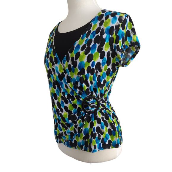 Notations Faux Wrap Blouse Size MP - Picture 2 of 3